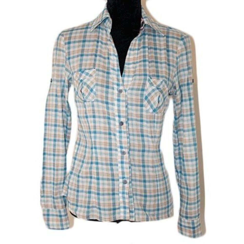Az Fashion Plaited Button Down Shirt Size M